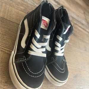 Vans Kids Black and White High-Top Sneakers 10c